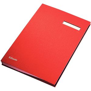 Esselte Unterschriftsmappe A4 PP 20 Fächer rot