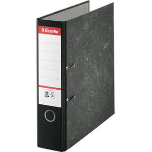 Esselte Gewolkte Kartonnen Ordner Met Etikethouder - 2-Rings - Rugbreedte van 75mm - Capaciteit van 350 A4-Vel - Zwart