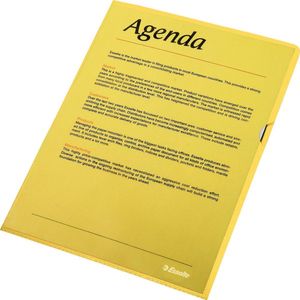 Esselte Sichthüllen A4 120my PP genarbt gelb VE=100 Stück