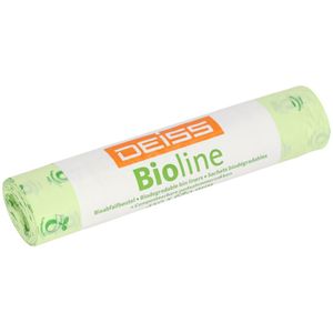 Afvalzak bioline 45x68cm, 20mu,  30 liter groen rol/10