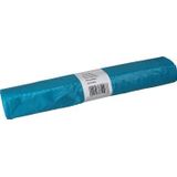 Vuilniszak 20 micron, ft 70x1100x0,020mm HDPE recycled, blauw, rol van 25 stuks