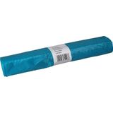Vuilniszak 20 micron, ft 70x1100x0,020mm HDPE recycled, blauw, rol van 25 stuks