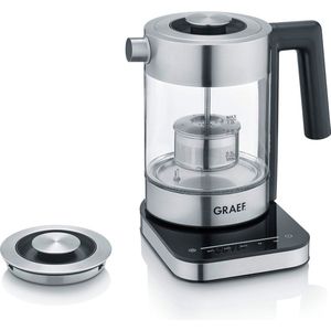 Graef WK350 waterkoker 1 l 2000 W Zwart, Roestvrijstaal, Transparant