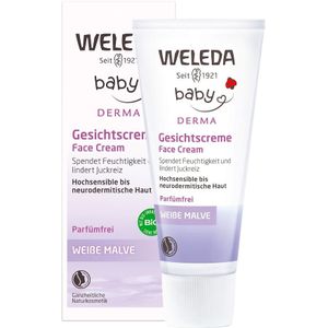 Weleda Baby witte malva sensitive gezichtscreme (50ml)