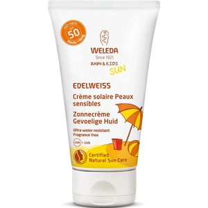 WELEDA - Zonnecrème Gevoelige Huid SPF50 - Baby & Kind - 150ml - Edelweiss - 100% natuurlijk