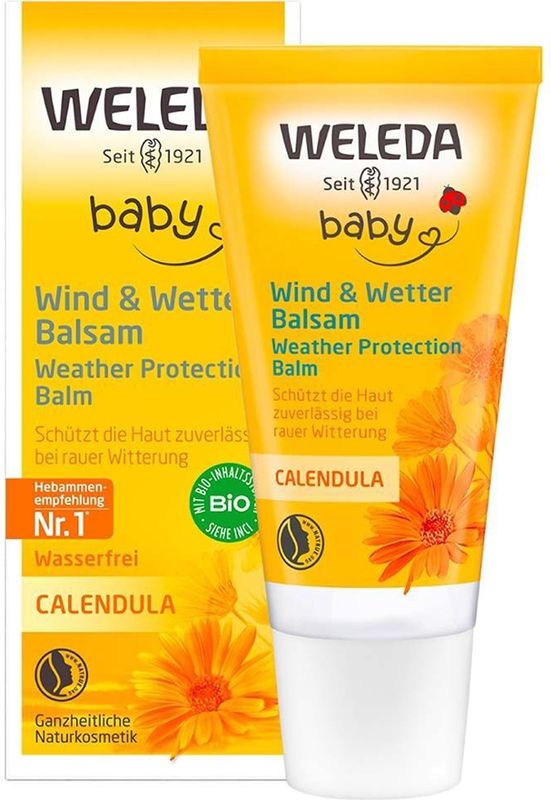 Weleda - Baby Calendula Wind & Weer Balsem - Gezichtsverzorging - 30ml - Natuurlijke Ingrediënten