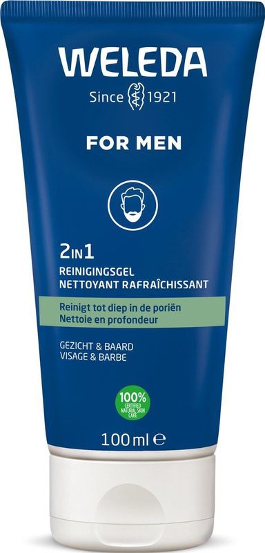 Weleda Men - 2 in 1 Reinigingsgel - 100 ml - Plantaardige Ingrediënten