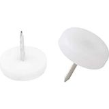 Metafranc - Meubelglijders - Ø 25 mm - Kunststof - Wit - 8 Stuks