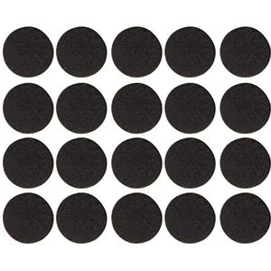 Metafranc Viltglijders - zelfklevend - effectieve bescherming van uw meubels en stoelen / meubelglijders set voor gevoelige vloeren / stoelglijders / vloerglijders Ø 17 mm (20 Stuk) bruin