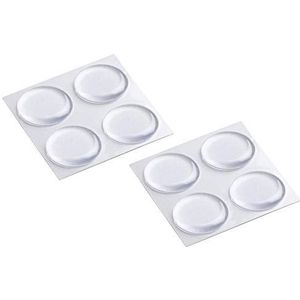 Metafranc beschermende buffer - zelfklevend - transparant - effectieve bescherming van gevoelige oppervlakken / meubelbufferset / aanslagdemper voor kastdeuren / anti-slip buffer Ø 19 mm (8 Stuk)