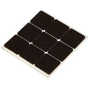 Metafranc Viltglijders - zelfklevend - effectieve bescherming van uw meubels en stoelen / meubelglijders set voor gevoelige vloeren / stoelglijders / vloerglijders 25 x 25 mm (45 Stuk) bruin
