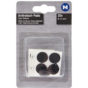 Metafranc anti-slip pads - zelfklevend - zwart - schokdempend - antislip voor meubels en voorwerpen / EVA pads in set / rubberen pads / anti-slip buffer Ø 15 mm (25 Stuk) zwart