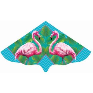 Flamingo vlieger 115 x 63 cm - Kindervlieger - Strandspeelgoed - Buitenspeelgoed