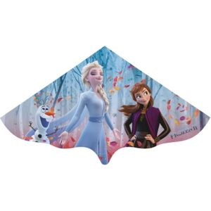 Paul Günther 1220 - Kindervlieger met Disney's Frozen Elsa motief, eenlijnige vlieger van robuuste PE-folie voor kinderen vanaf 4 jaar met opwindgreep en koord, ca. 115 x 63 cm groot