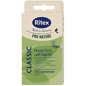 Ritex Pro Nature Classic condooms - natuurlijk gevoelsecht - duurzaam, eerlijk, 8 stuks, Made in Germany