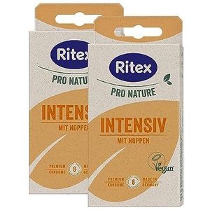 Ritex Pro Nature Intensieve condooms, natuurlijk genopt, veganistisch, duurzaam, Made in Germany, 16 stuks