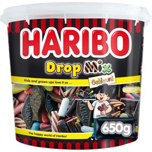 Dropmix gekleurd haribo 650gr | Pot a 650 gram