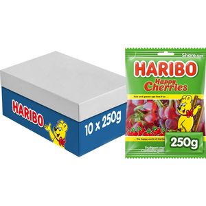 Haribo Happy Cherries - snoep met kersensmaak - 10 zakjes à 250g