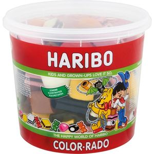 Haribo Color-Rado wine gum + engelse drop 650gram