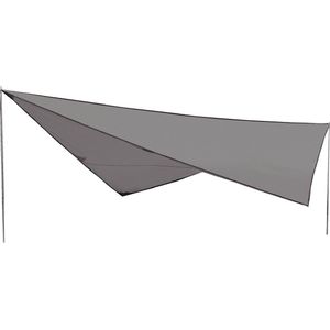 High Peak Tarp 1 Zonnezeil, 300 x 300 cm, zonwering, weerbestendig, universeel campingzeil, licht, variabele opbouwmogelijkheden met 2 opstelstangen, 200 cm