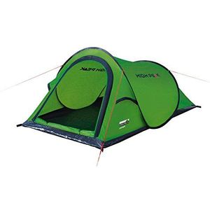 High Peak Werptent Campo 2, pop-up tent voor 2 personen, festivaltent met badbodem, super lichte werptent met snelopening, 1500 mm waterdicht, ventilatiesysteem, muggenbescherming