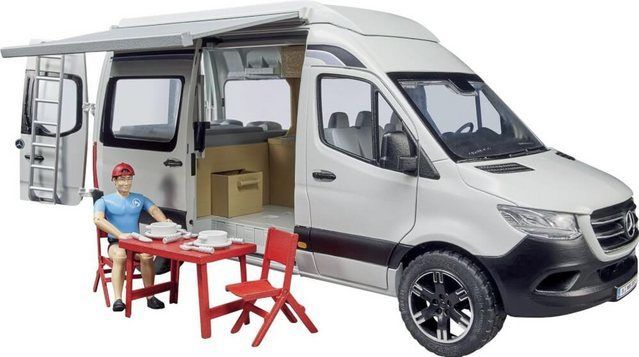 BRUDER - MB Sprinter Campe - Speelgoedvoertuig - Kleur: Multicolor - Materiaal: ABS
