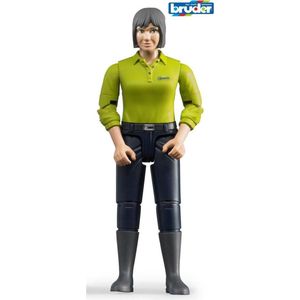 Bruder 60405 Vrouw met Groen Shirt & Zwarte Broek