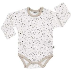 Jacky Uniseks body met lange mouwen voor baby's, schattig beermotief, ivoor (off-white Aod 1501), 62 cm