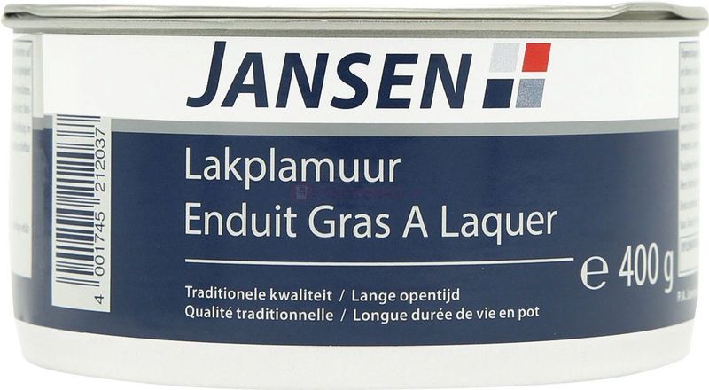 Jansen - Lakplamuur - Plamuur - Wit - Synthetisch