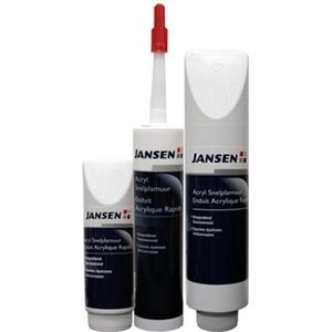 Jansen Acryl Snelplamuur 600 gram - Houtreparatie Vulmiddelen - Waterbasis - Verfwinkel is tot 50% goedkoper