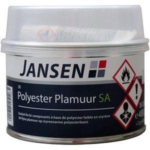Jansen - 2K Polyesterplamuur - Wit - 2K PE - Laag Styreen