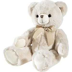 Plüschtier Bär mit Schleife beige, 42cm - Teddy, Plüschbär