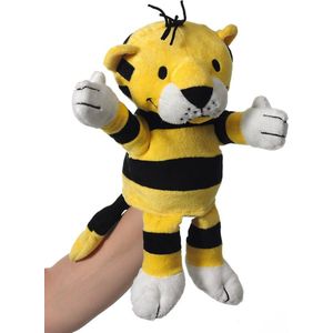 Pluche handpop tijger 22 cm