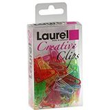 Laurel Büroklammern Plastiklips 25mm VE=100 Stück Kristallfarben sorti