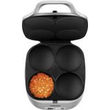 Rommelsbacher pannenkoekenmaker PC 1800 – elektrische pancake maker met 4 bakvormen, timer en antiaanbaklaag – ook geschikt voor burgers en aardappelpannenkoeken