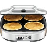 Rommelsbacher pannenkoekenmaker PC 1800 – elektrische pancake maker met 4 bakvormen, timer en antiaanbaklaag – ook geschikt voor burgers en aardappelpannenkoeken