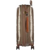 STRATIC Leather & More TSA harde koffer met 4 wielen, Champagne, M, Koffer