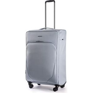 Stratic Mix Zachte koffer, reiskoffer, trolley, handbagagetrolley en TSA-hangslot, 4 uittrekbare wielen, staal, L, L (, Staal, Groot (