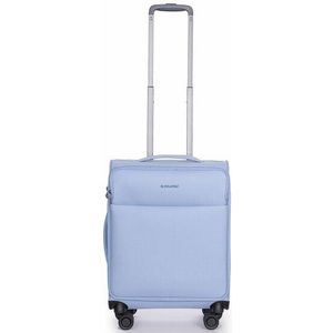 Stratic Light + koffer met zachte schaal, reiskoffer, trolley, handbagage, TSA-kofferslot, 4 wielen, uitbreidbaar, lichtblauw, 57 cm, 34