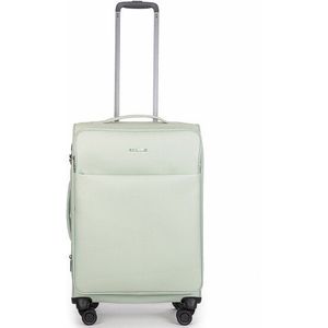 Stratic Light + Zachte koffer TSA trolley met 4 wielen, uittrekbaar, mint, 67 cm, medium (, Munt, Medium (