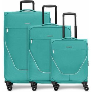 Stratic taska kofferset | Koffer & trolley zachte bagage - Handbagage koffer met 4 wielen, een uitbreidingsvouw, kruislingse pakriem, afsluitbare handgreep en cijferslot | 38-41L / 69-74L / 108-118L