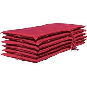 GRASEKAMP kwaliteit sinds 1972 10580 6 kussen klapstoel Santos-robijnrood uni, rood