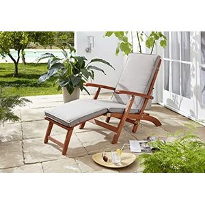 GRASEKAMP kwaliteit sinds 1972 10980 oplage zand voor dekstoel Santos 174x51x6cm tuinligstoel ligstoel ligstoel relaxstoel, beige