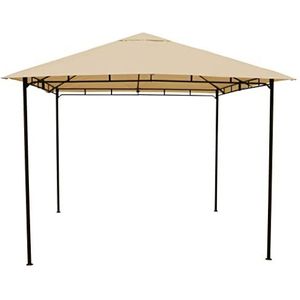 GRASEKAMP Qualität seit 1972 Paviljoen Rimini Flex 3 x 3 m Beige Party Tent Antiek Tuin