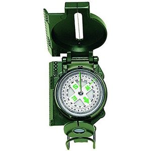 Herbertz kompas, model Ranger, metalen behuizing, grijs/groen