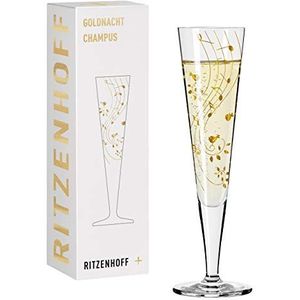 RITZENHOFF 1078202 champagneglas 200 ml - Goldnacht serie nr. 2 - elegant designstuk met echt goud - Made in Germany