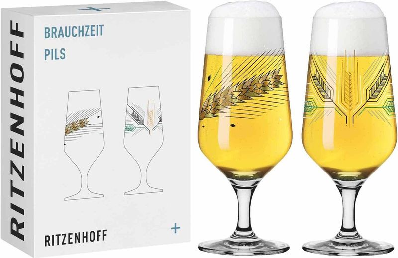 Ritzenhoff Biergläser Gerste Brauchzeit 374 ml 2er Set