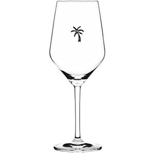 Sand & Soda 9500007 Modern wijnglas met palmmotief en geschenkdoos - Made in Germany
