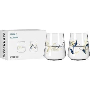 Ritzenhoff 3981001 universele glazen 500 ml - Sparkle Allround nr. 1, iriserend effect motief - Made in Germany