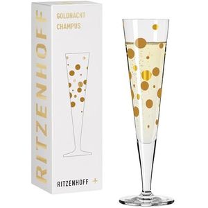 RITZENHOFF Goldnacht 1071041 champagnefluit 200 ml - Goldnacht serie nr. 41 - designstuk van echt goud - Made in Germany